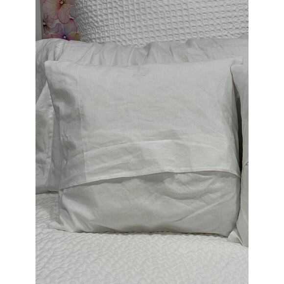 Lace Pillow Covers White 16x16 Grandmillennial Cottagecore French Country X 2 - Picture 2 of 11